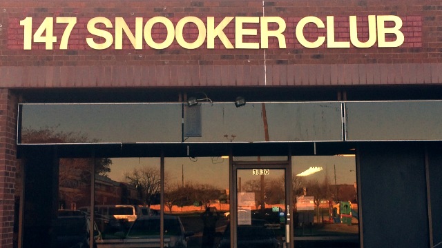 The facade of the newly established 147 Snooker Club in Houston - Photo courtesy of Syed Hassan