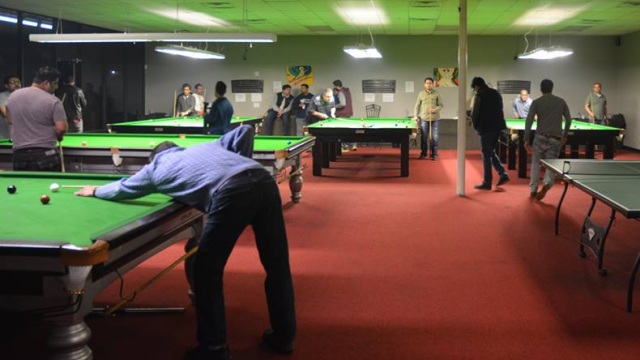 All five tables pictured in operation at the 147 Snooker Club - Photo courtesy of Mani Hassan