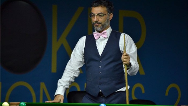 Amitabh Seth pictured during his epic victory over Jahangir Habibzadehdehkordi -  IBSF