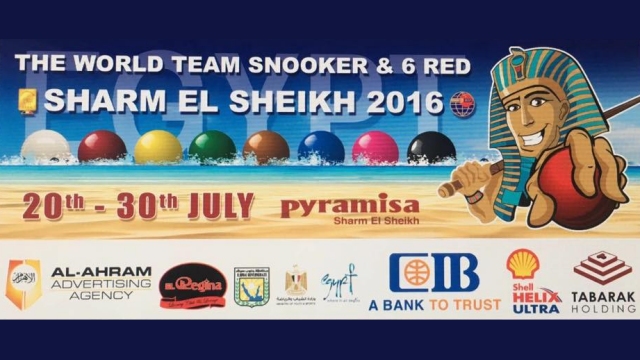 2016 IBSF World Team & 6-Red Snooker Championships. Sharm el-Sheikh, Egypt. July 20-30