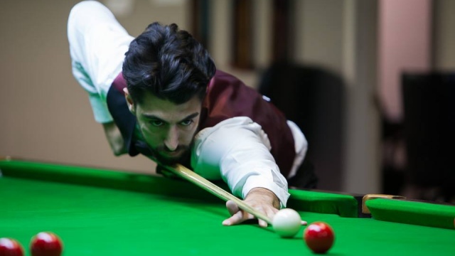 The defending United States National Snooker Champion, Sargon Isaac, pictured in Group play during the 2016 United States National Snooker Championship - Photo  SnookerUSA.com