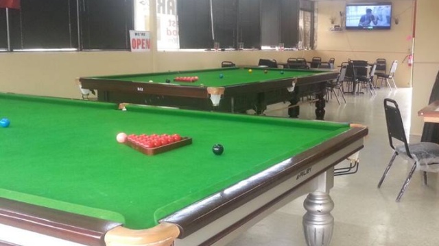 A view inside Bethak Snooker in San Antonio, Texas