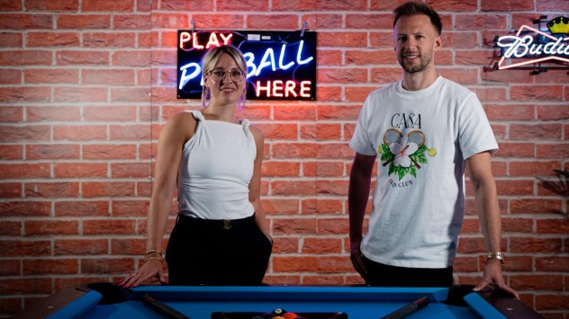 Emily Frazer, Matchroom Multi Sport Managing Director, pictured with Judd Trump