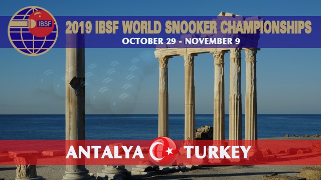 2019 IBSF World Snooker Championships. Starlight Resort Hotel - Antalya, Turkey. October 29 - November 9