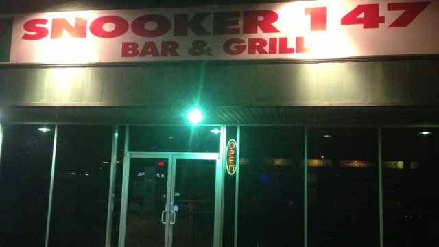 The entrance facade to Snooker 147 Bar & Grill - Photo courtesy of Snooker 147 Bar & Grill