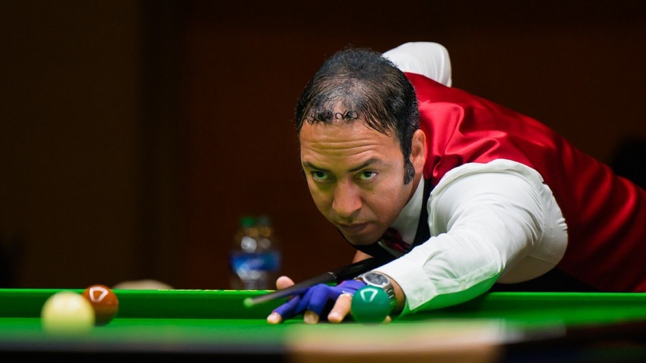 Ahmed Aly Elsayed pictured in action during his round of 16 match