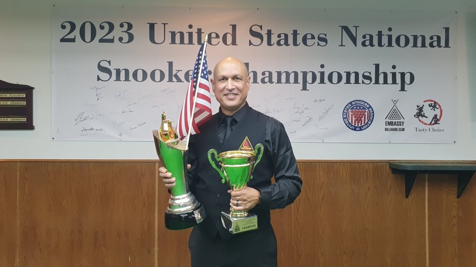 The 2023 United States National Snooker Champion, Daren Taylor