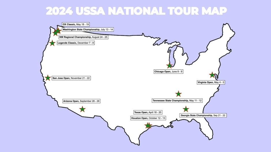 2024 USSA National Tour Map