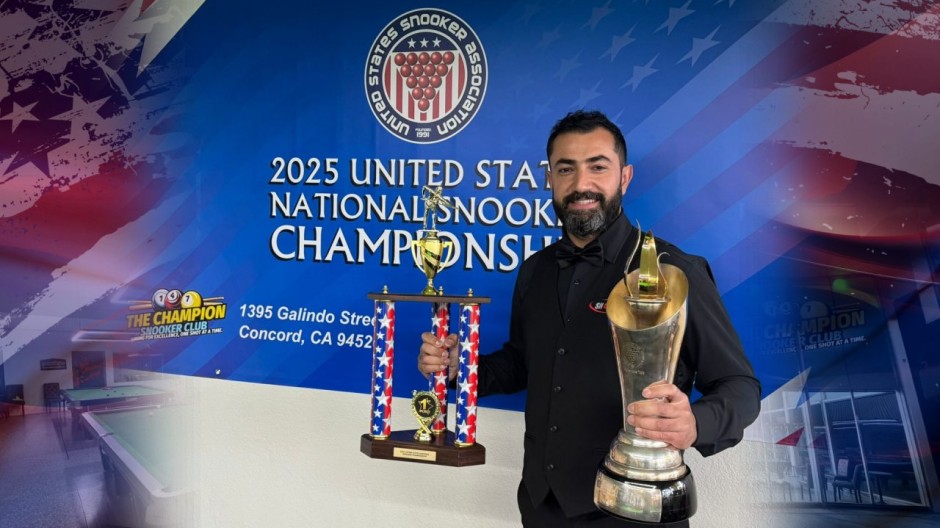 The 2025 United States National Snooker Champion, Renat Denkha